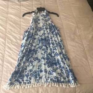 NWOT Fringed Floral Cover up